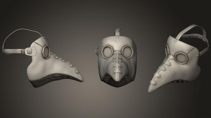 Mask (MS_0307) 3D model for CNC machine